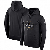 Men's Minnesota Vikings Nike Sideline Property Of Wordmark Logo Performance Pullover Hoodie Black,baseball caps,new era cap wholesale,wholesale hats